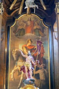 Oltářní obraz svatého Martina v Třebíči.