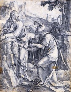 (Pokoušení Krista, Lucas van Leyden, 1518)